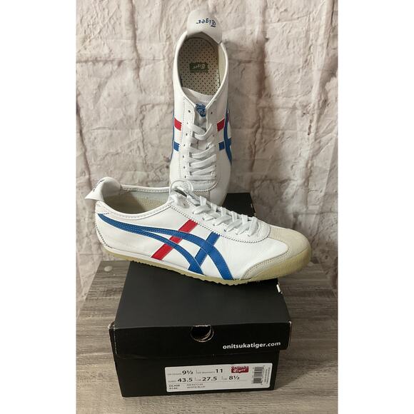 NIB Onitsuka Tiger MEXICO 66 White/Blue Unisex Sneakers 9.5 Mens / 11 Women’s TG - Picture 4 of 9